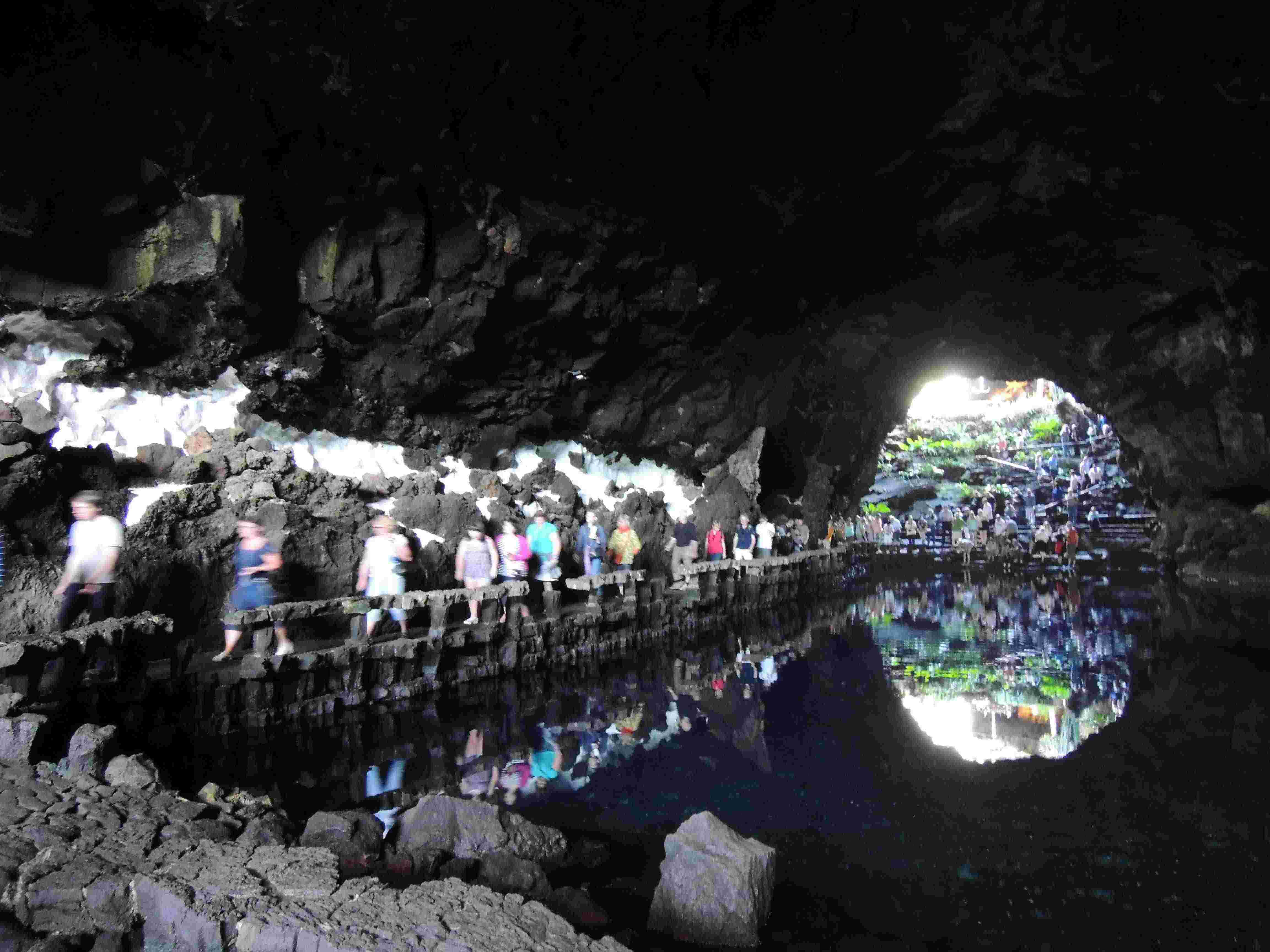 Adjacent to the restaruant is an underground lake