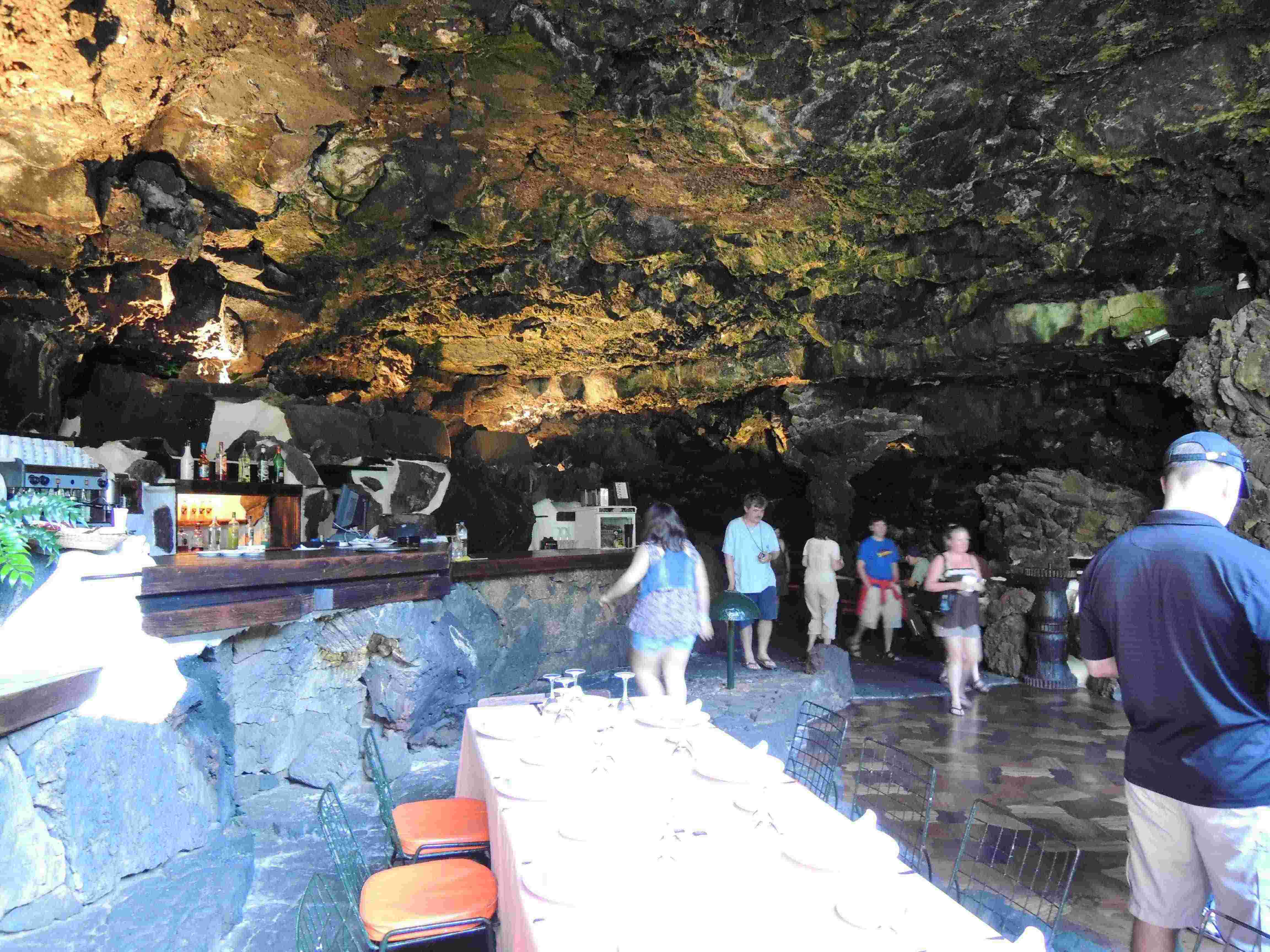 Another lava-tube cave serves as a restaurant